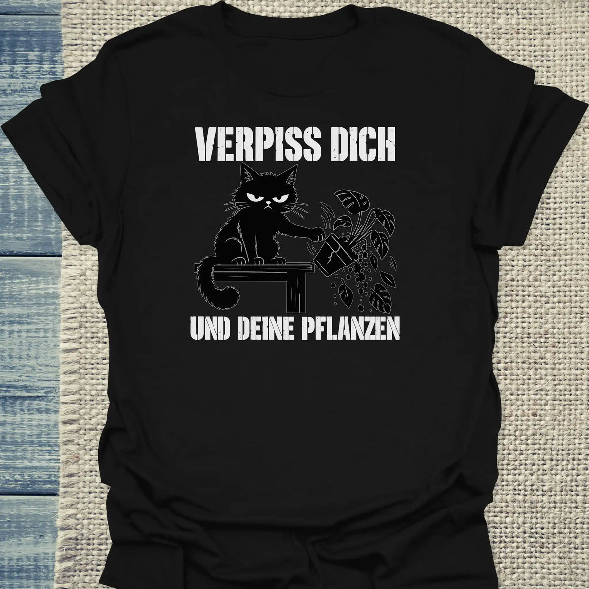 T-Shirt - VERPISS DICH - Unisex - Katze Schwarz