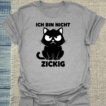 T-Shirt - Zickig - Unisex - Katze Grau