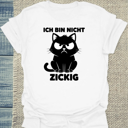 T-Shirt - Zickig - Unisex - Katze Weiß