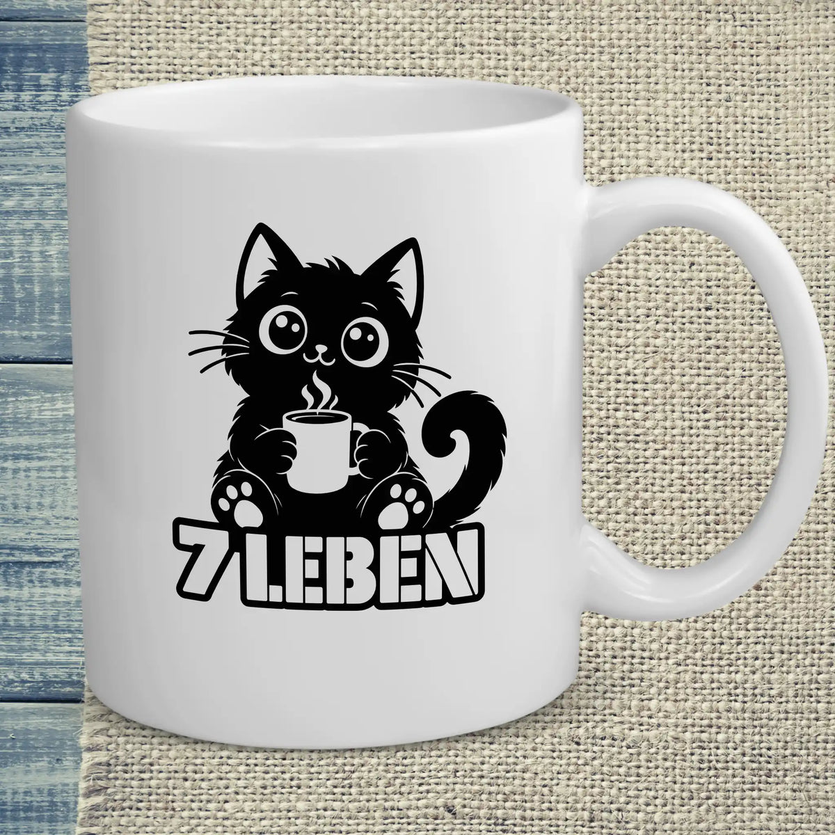 Tasse 325ml - 7 Leben - Katze & Kaffee