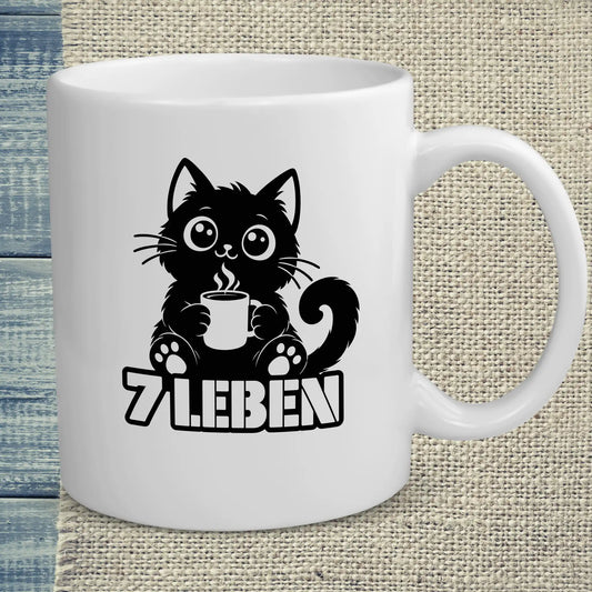 Tasse 325ml - 7 Leben - Katze & Kaffee