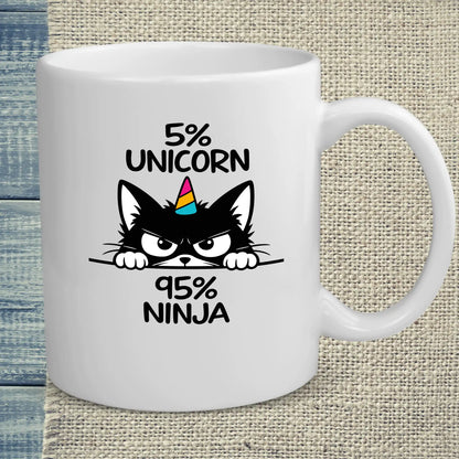 Tasse 325ml - 95% NINJA - Katze