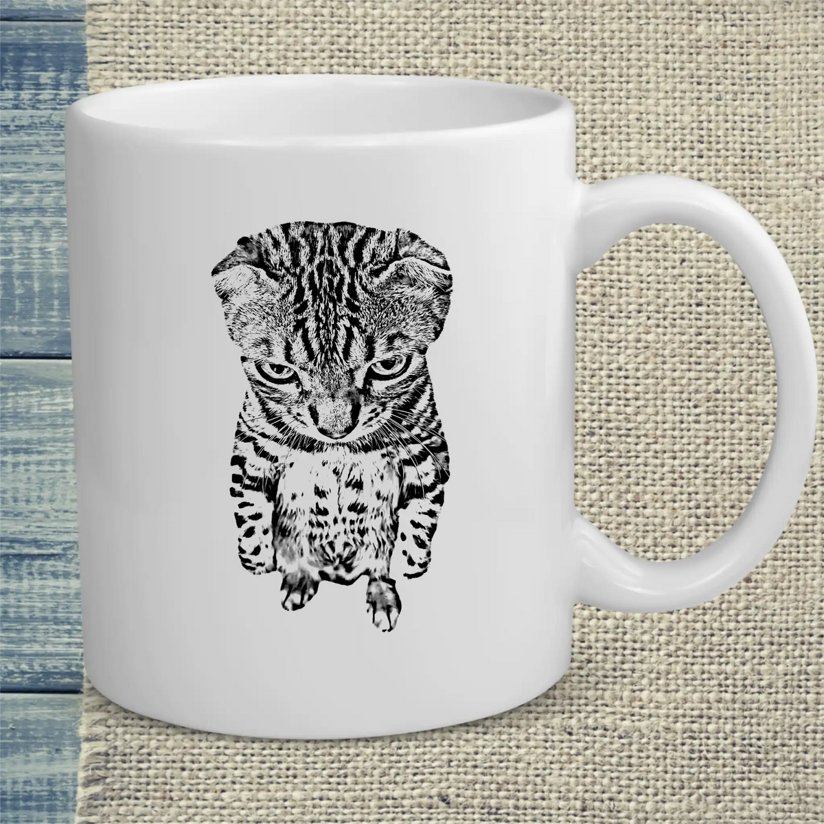 Tasse 325ml - Bengal Black and White - Katze