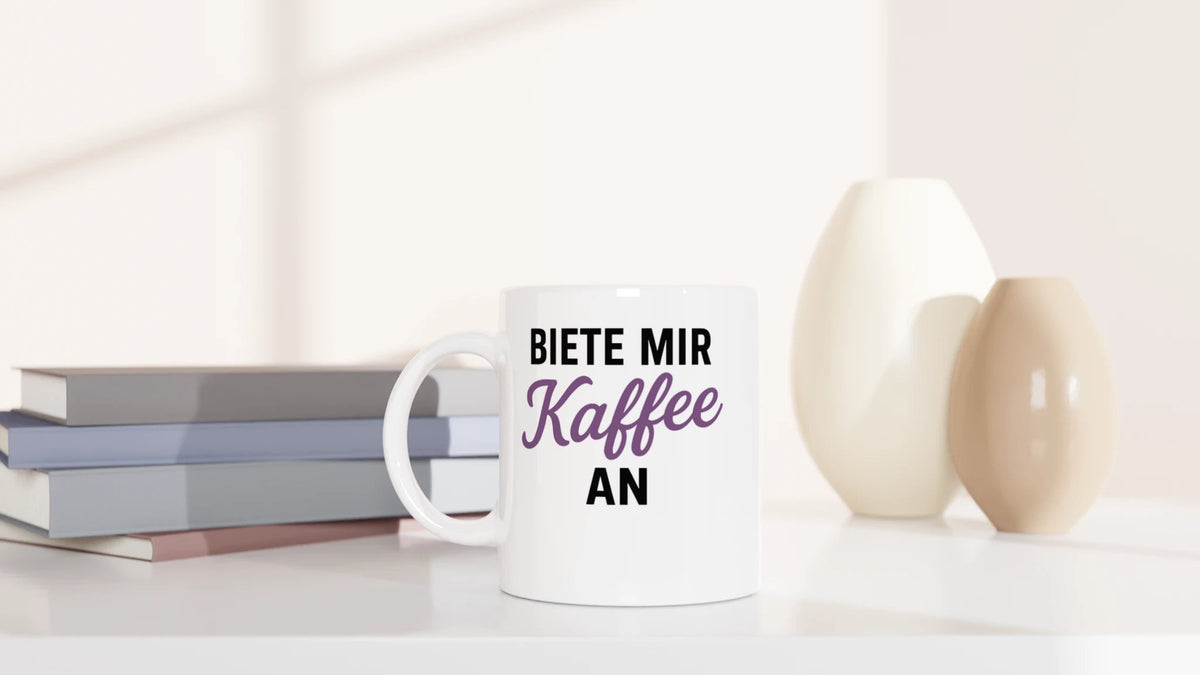 Tasse 325ml - Biete mir Kaffee an - Kaffee