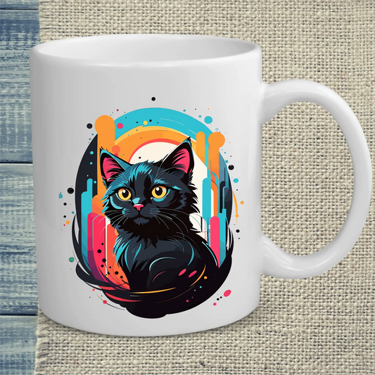 Tasse 325ml - Black Cat Colors - Katze
