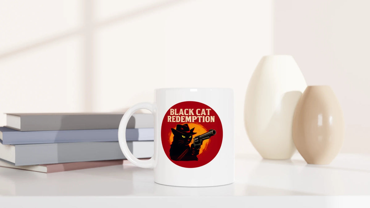 Tasse 325ml - Black Cat Redemption - Katze, Cat Guy