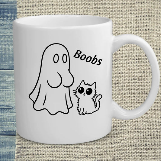 Tasse 325ml - Boobs - Katze, Halloween