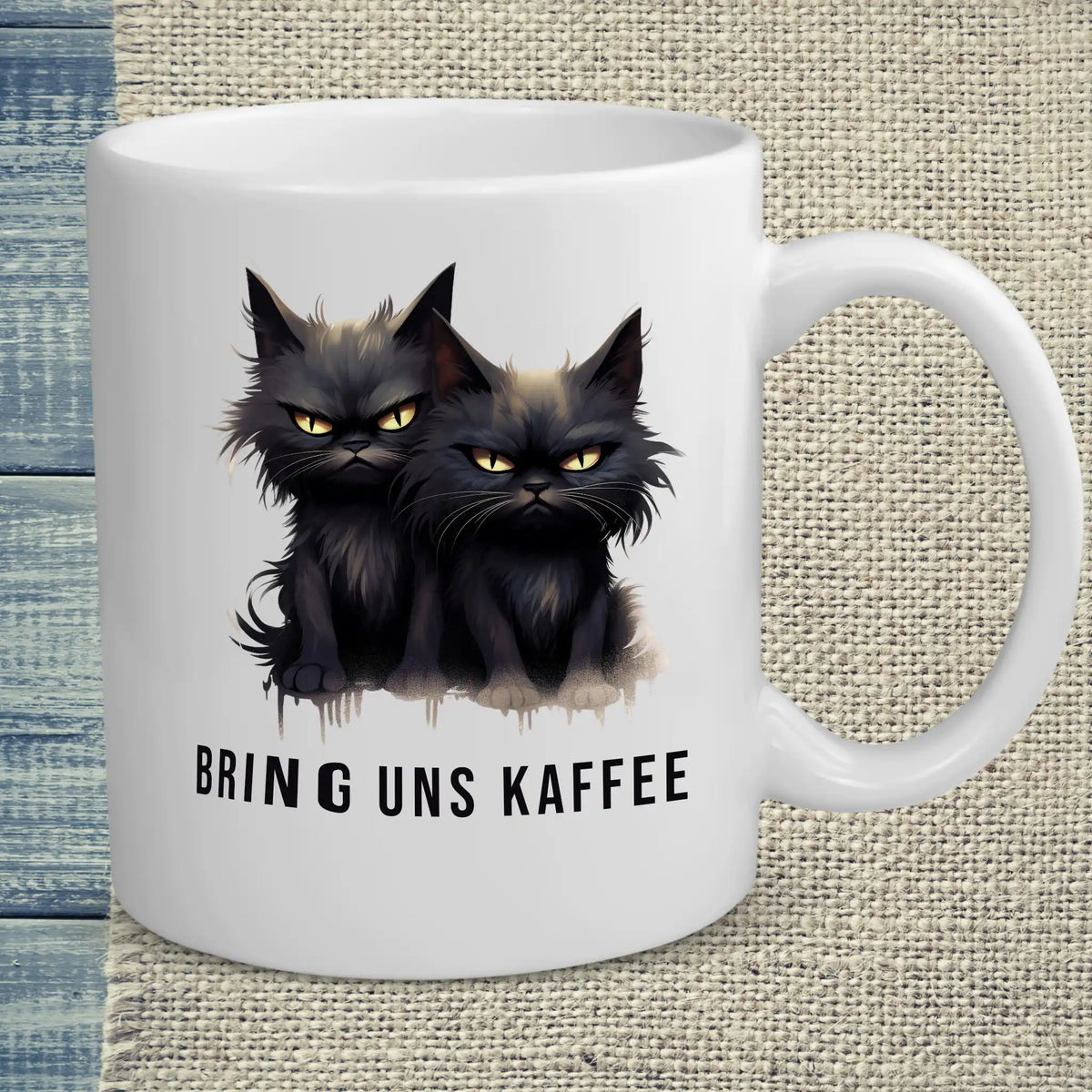 Tasse 325ml - Bring uns Kaffee - Katze & Kaffee