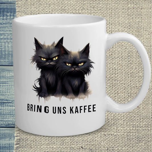 Tasse 325ml - Bring uns Kaffee - Katze & Kaffee