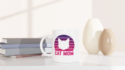 Tasse 325ml - Cat Mom Retro - Katze, Cat Lady