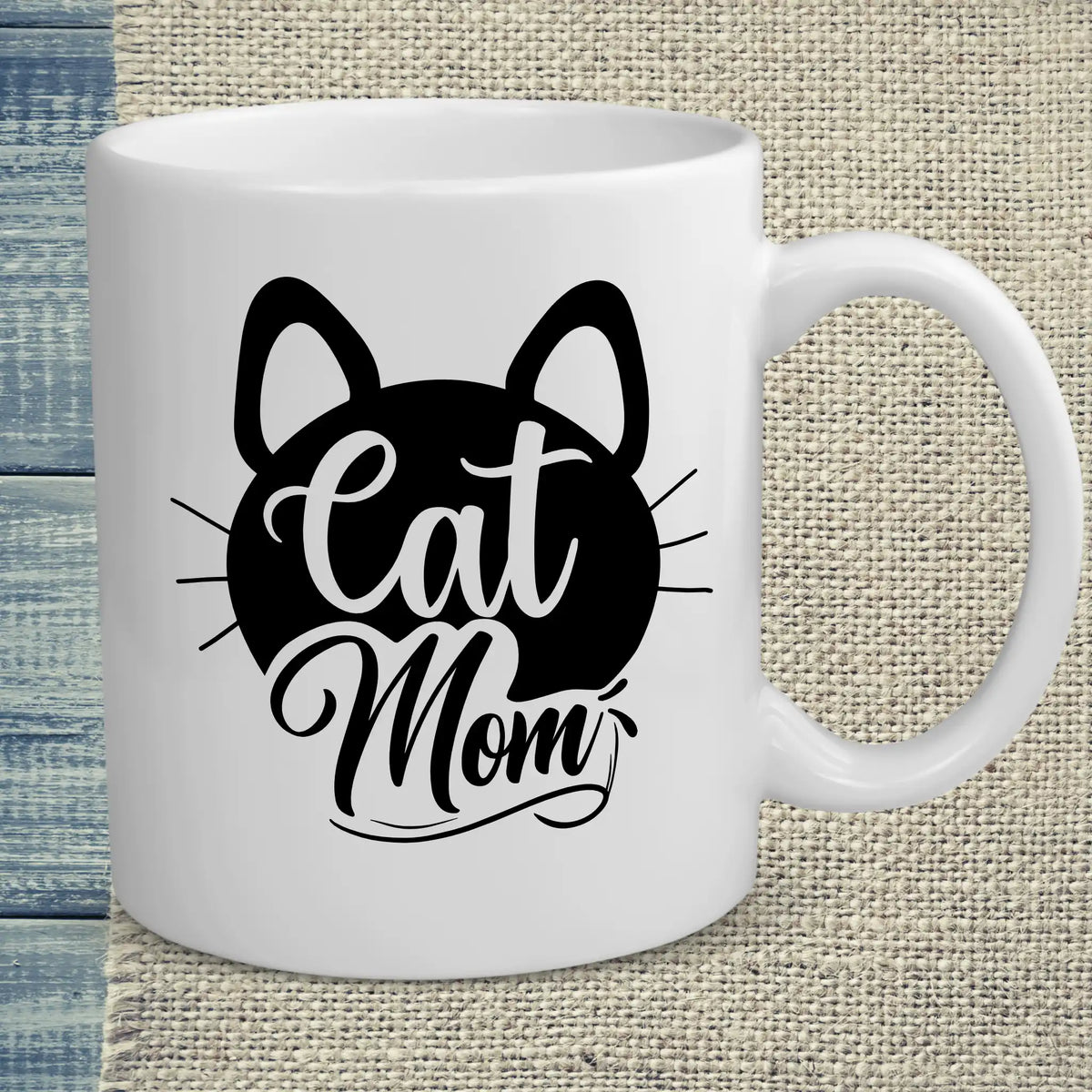 Tasse 325ml - Cat Mom schnurr - Kaffee, Cat Lady
