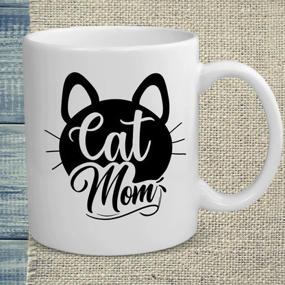 Tasse 325ml - Cat Mom schnurr - Kaffee, Cat Lady