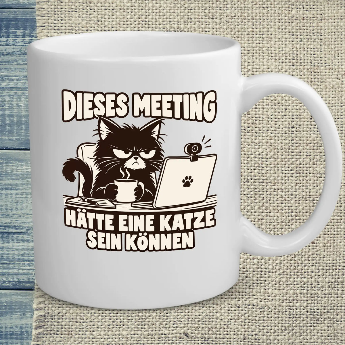 Tasse 325ml - Dieses Meeting - Katze