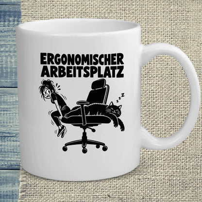 Tasse 325ml - Ergonomischer Arbeitsplatz - Katze