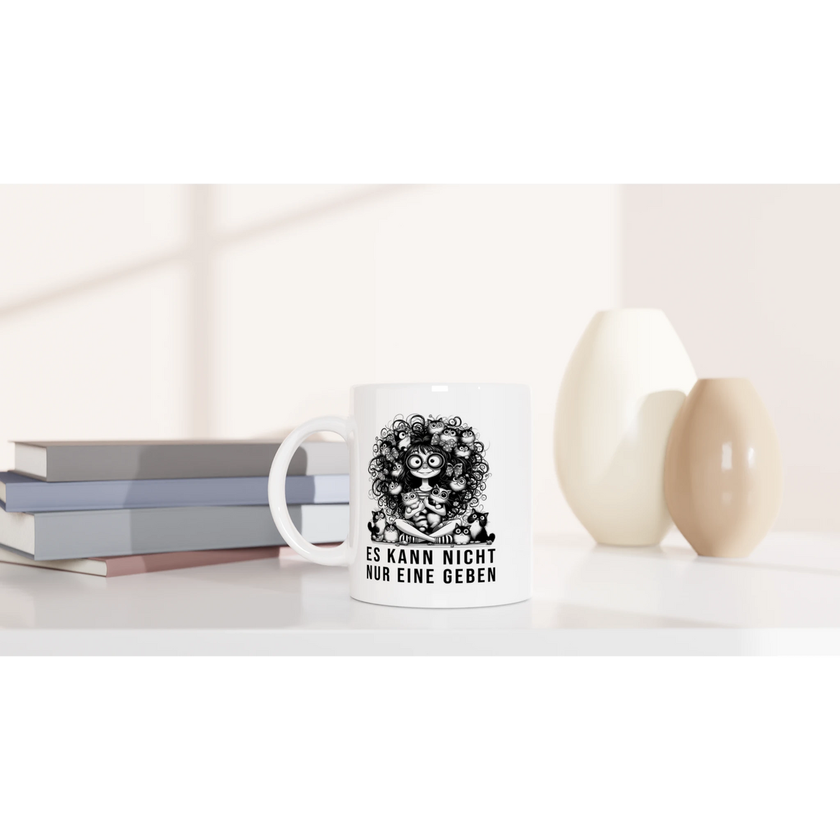 Tasse 325ml - Es kann nicht nur eine geben - Kaffee, Cat Lady