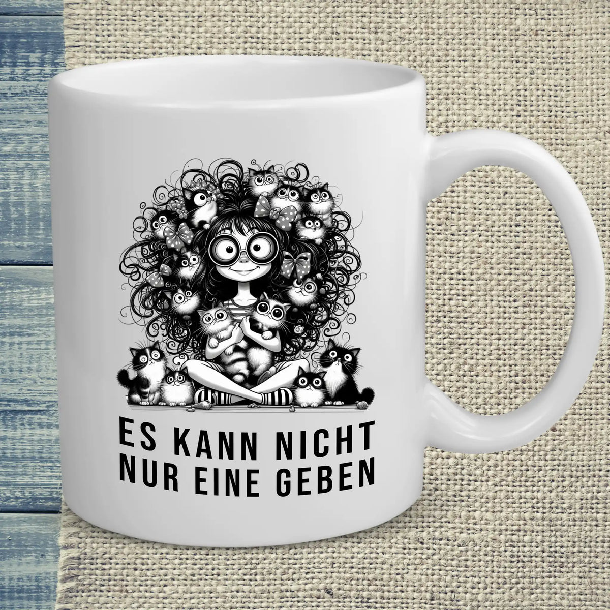 Tasse 325ml - Es kann nicht nur eine geben - Kaffee, Cat Lady
