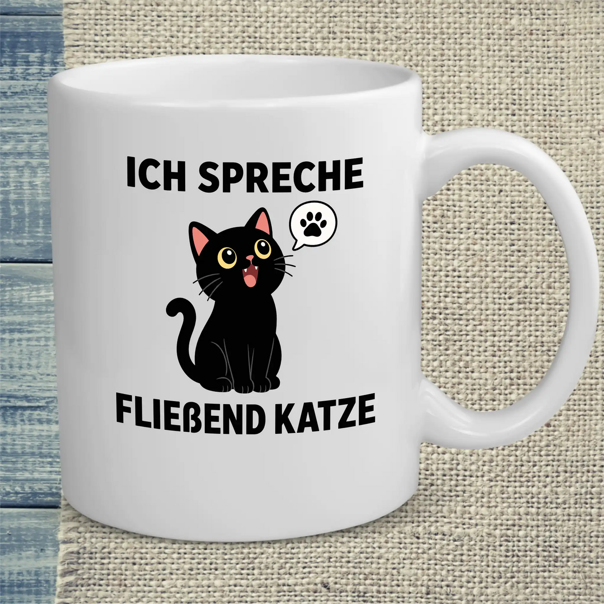 Tasse 325ml - Fließend Katze - Katze