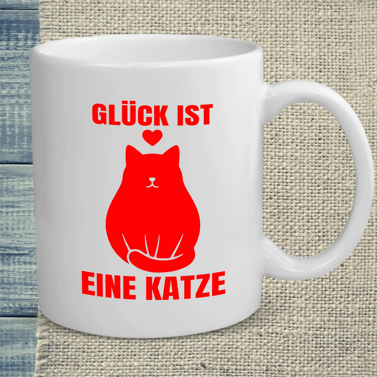 Tasse 325ml - Glück ist - Katze