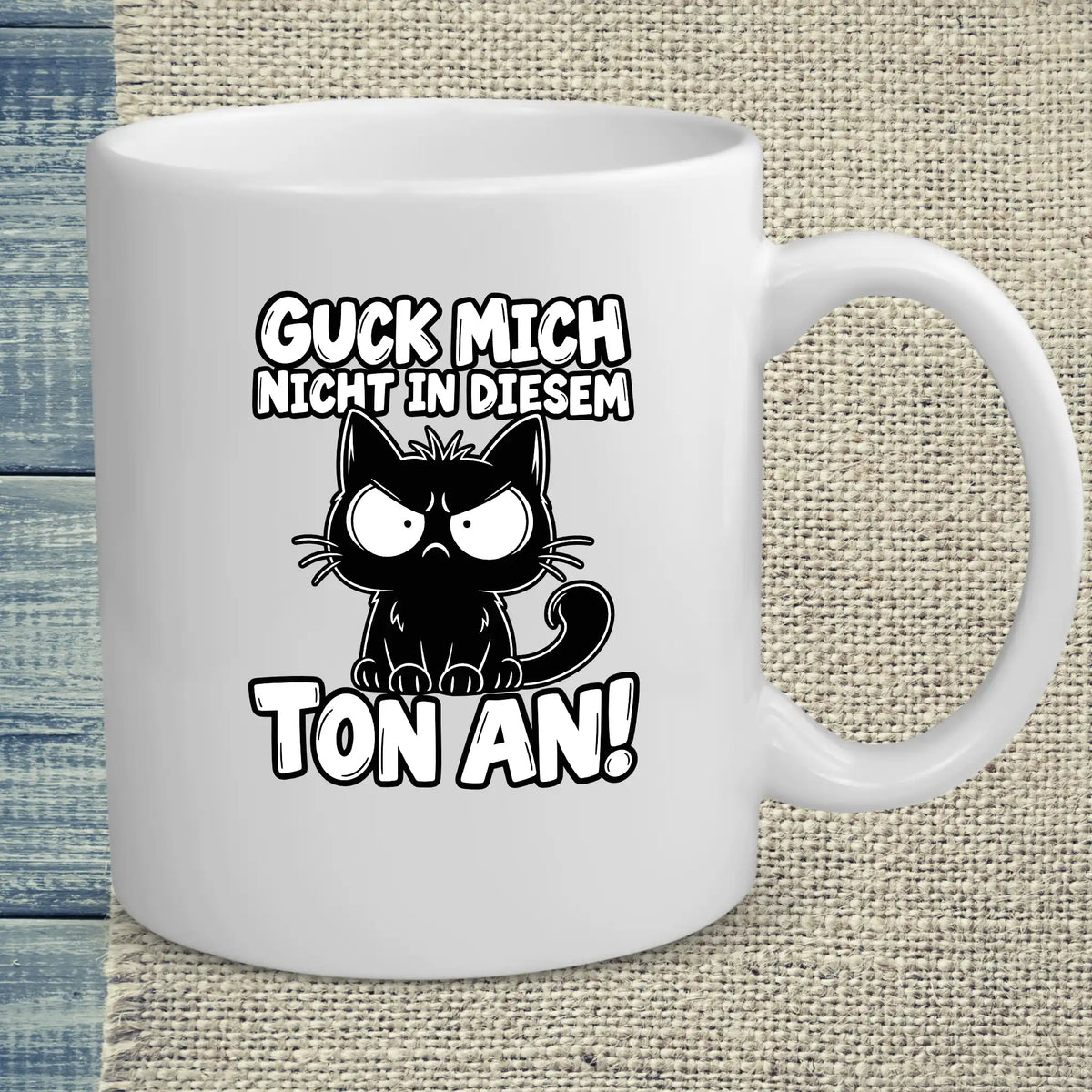 Tasse 325ml - Guck mich mich nicht - Katze