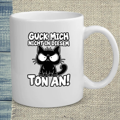 Tasse 325ml - Guck mich mich nicht - Katze