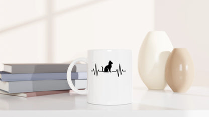Tasse 325ml - Herzschlag für Katzen - Katze