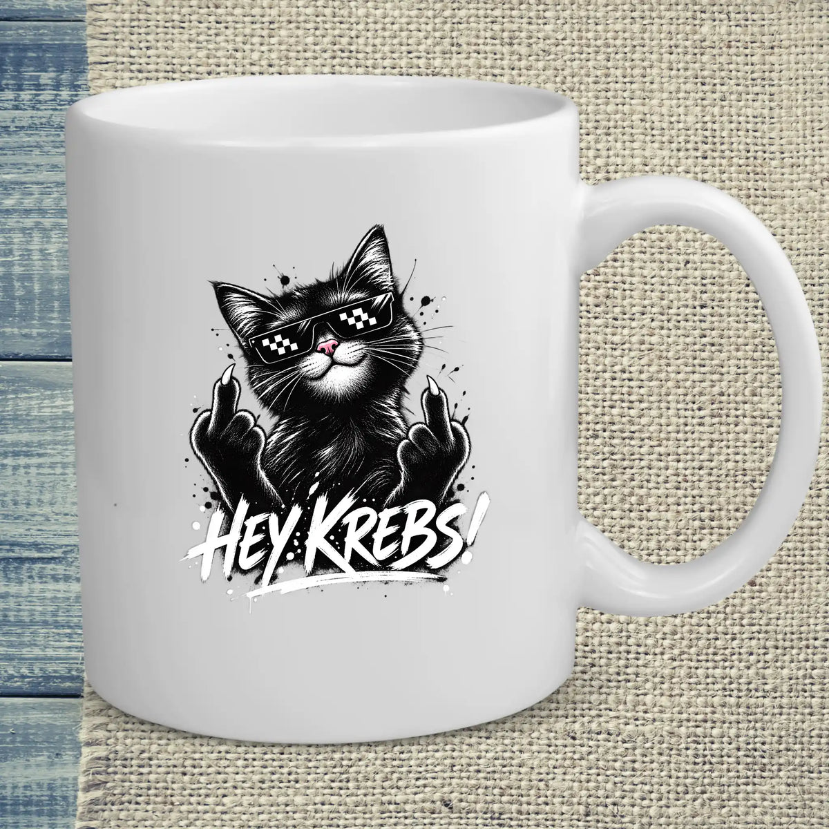 Tasse 325ml - Hey Krebs - Katze