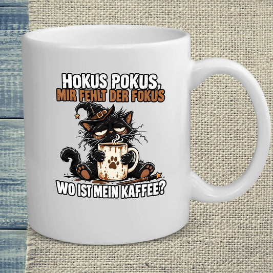 Tasse 325ml - Hokus Fokus - Katze & Kaffee, Halloween