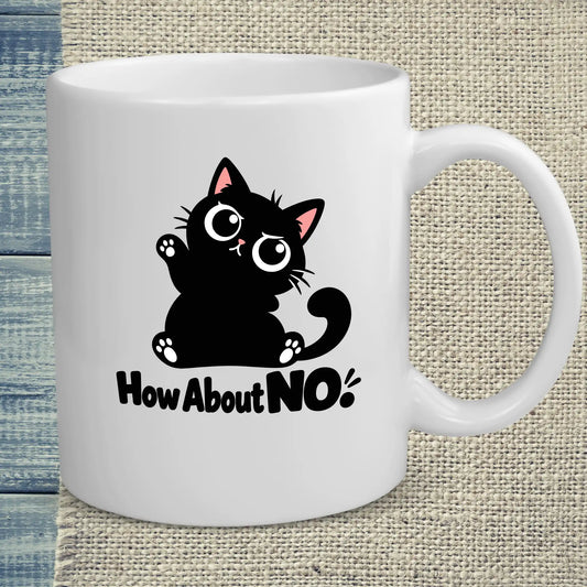 Tasse 325ml - How About NO - Katze