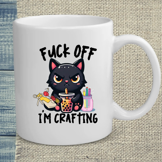Tasse 325ml - I am crafting - Katze