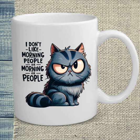 Tasse 325ml - I dont like Morning People - Katze