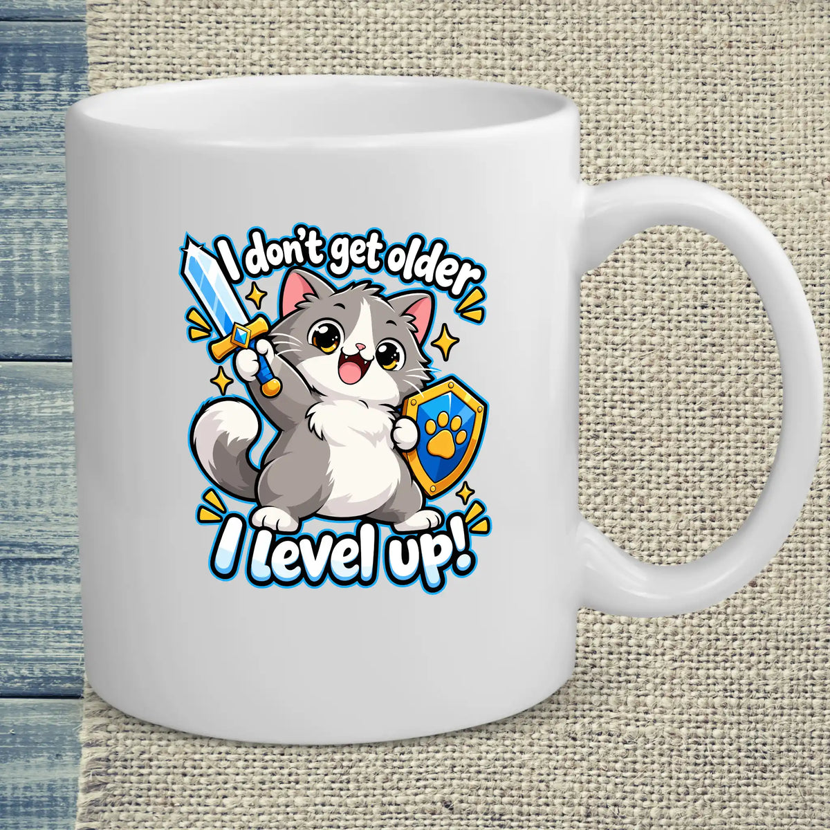 Tasse 325ml - I level up - Katze