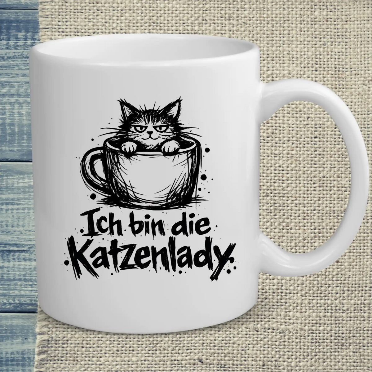 Tasse 325ml - Ich bin die Katzenlady - Katze