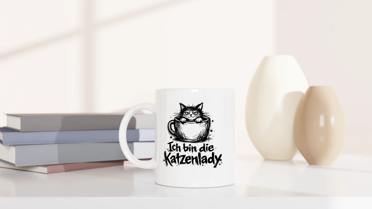 Tasse 325ml - Ich bin die Katzenlady - Katze