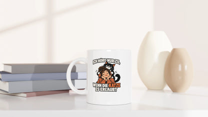 Tasse 325ml - Ich hör nur zu - Katze