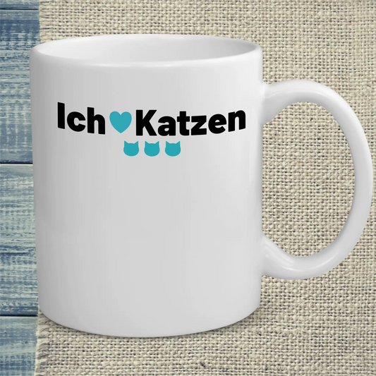 Tasse 325ml - Ich liebe Katzen - Katze