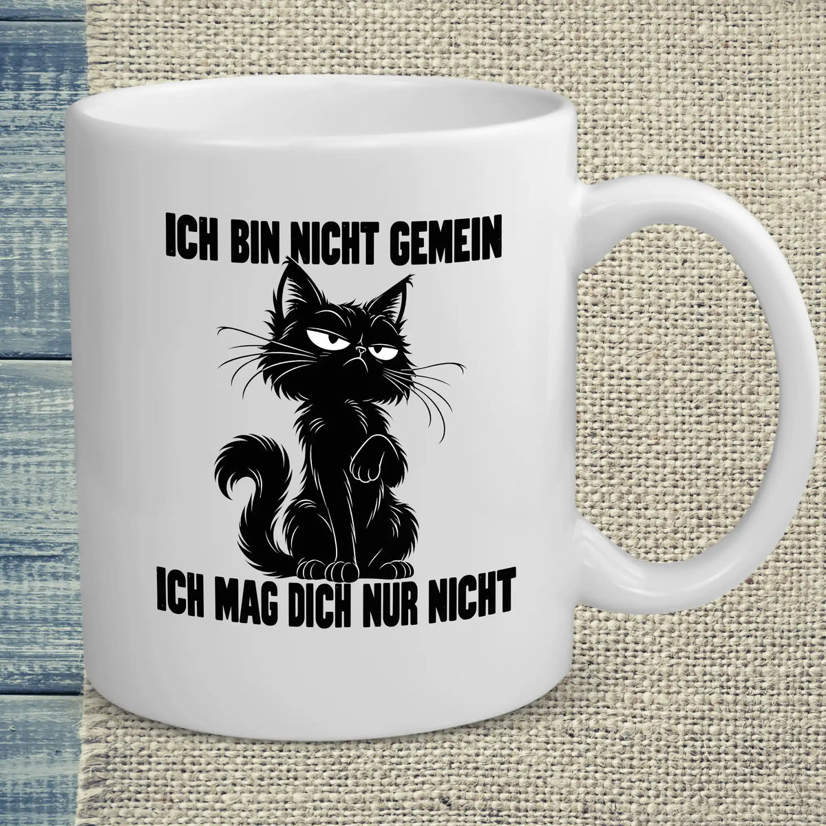 Tasse 325ml - Ich mag dich nur nicht - Katze