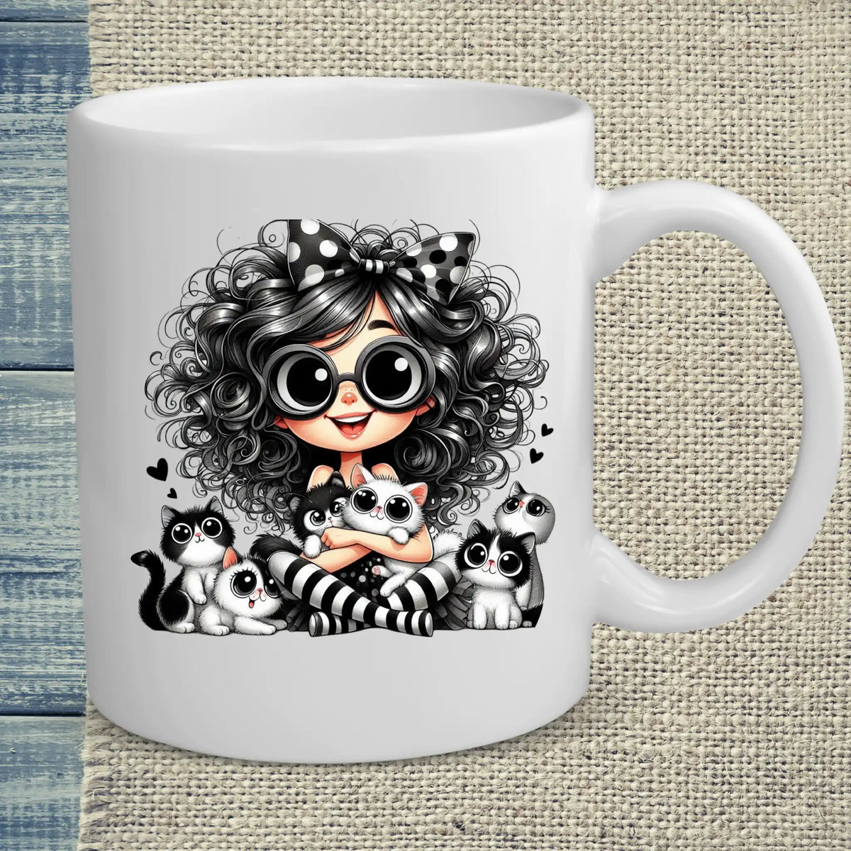 Tasse 325ml - Ich mag halt Katzen - Kaffee, Cat Lady