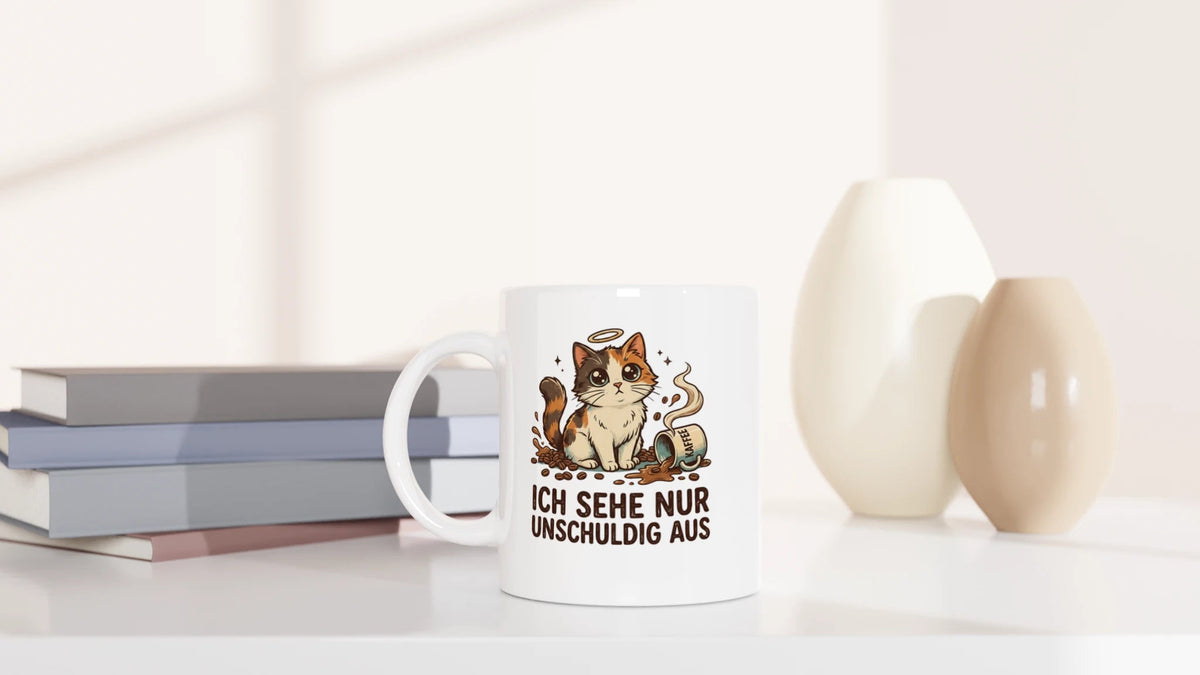 Tasse 325ml - Ich sehe nur unschuldig aus - Katze & Kaffee