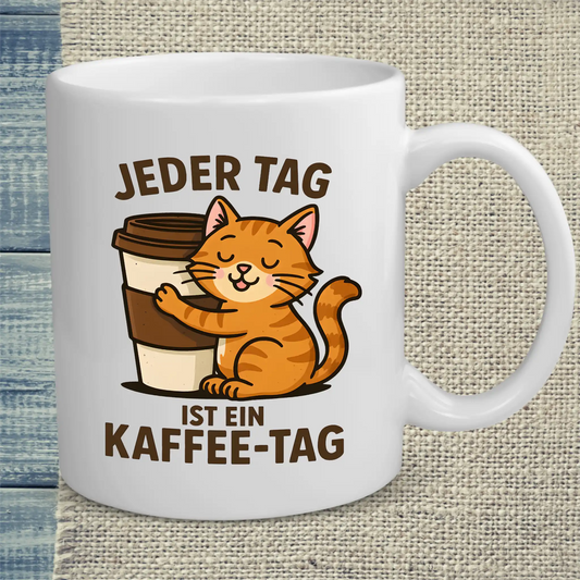 Tasse 325ml - Jeder Tag ist ein Kaffee-Tag - Katze - Katze & Kaffee