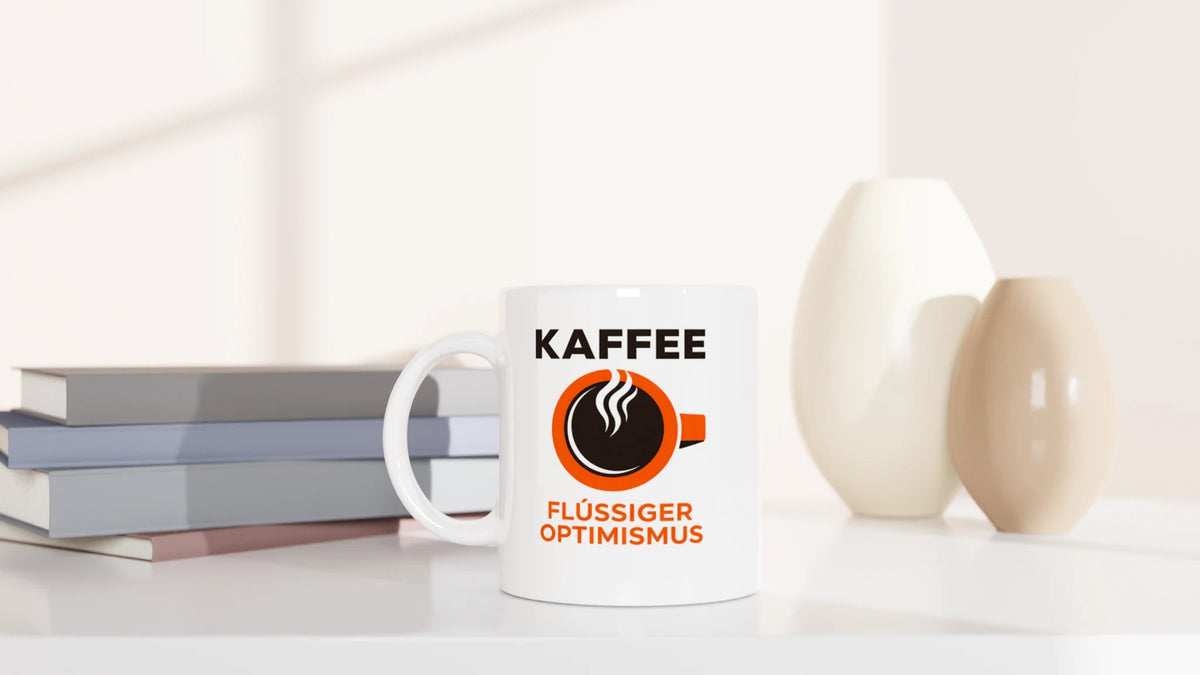 Tasse 325ml - Kaffee - Flüssiger Optimismus - Kaffee