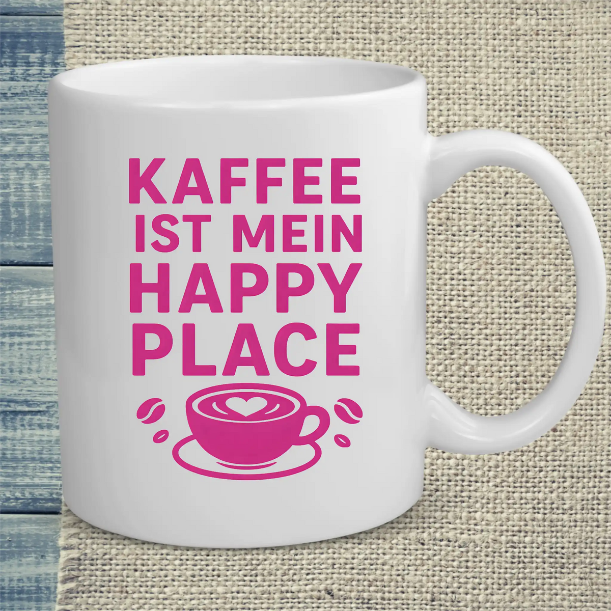 Tasse 325ml - Kaffee ist mein Happy Place - Kaffee