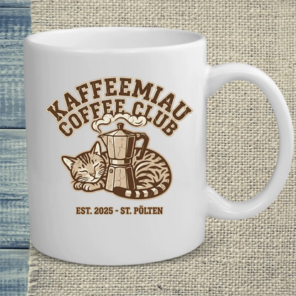 Tasse 325ml - KaffeeMiau Coffee Club - Katze, Kaffee, KaffeeMiau