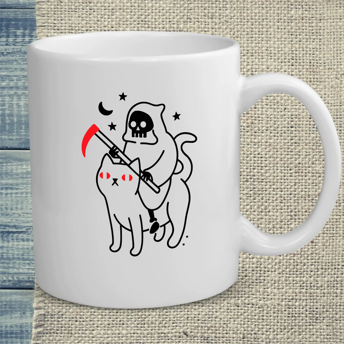 Tasse 325ml - Katze des Tod - Katze, Halloween