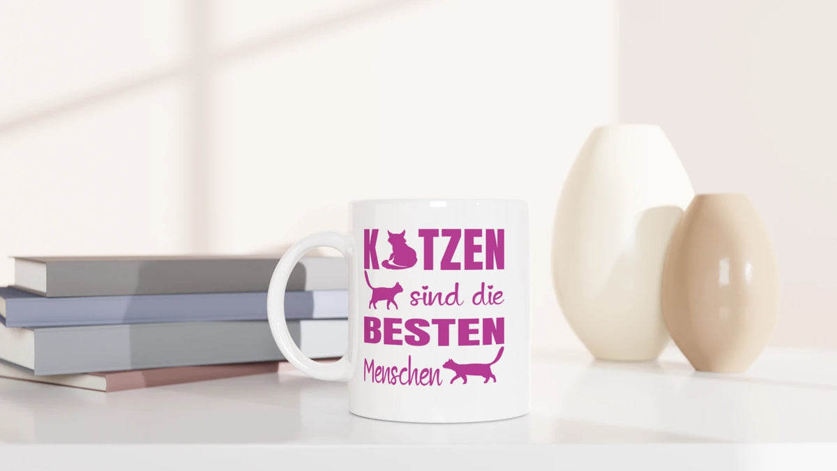 Tasse 325ml - Katzen sind die besten Menschen - Katze
