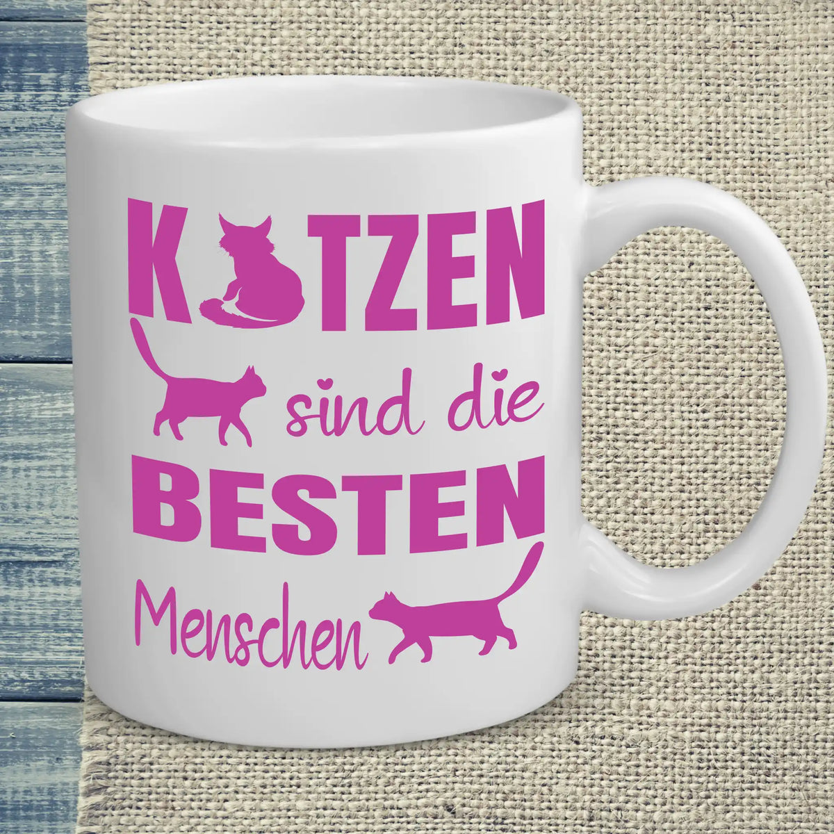 Tasse 325ml - Katzen sind die besten Menschen - Katze