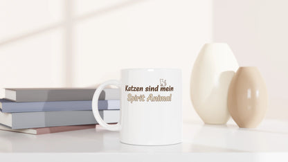 Tasse 325ml - Katzen sind mein Spirit Animal - Simple - Katze