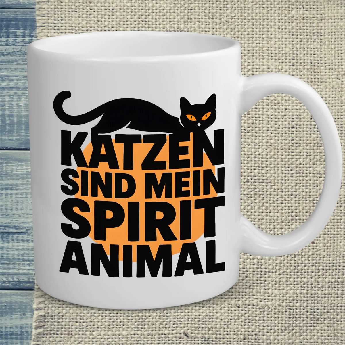 Tasse 325ml - Katzen sind mein Spirit Animal - Katze