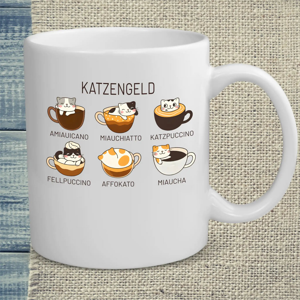 Tasse 325ml - Katzengeld - Katze, Kaffee