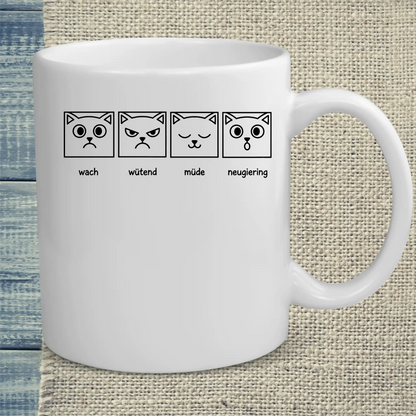 Tasse 325ml - Katzengesichter - Katze