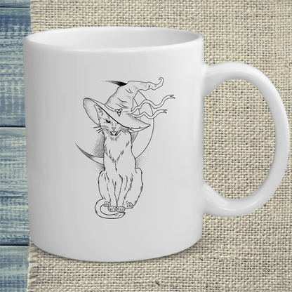 Tasse 325ml - Katzenhexe - Katze, Halloween